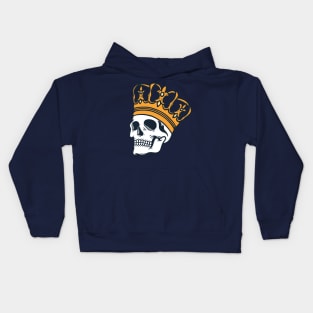 King Skull with Crown Kids Hoodie